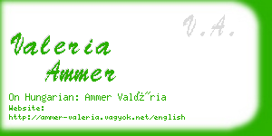 valeria ammer business card